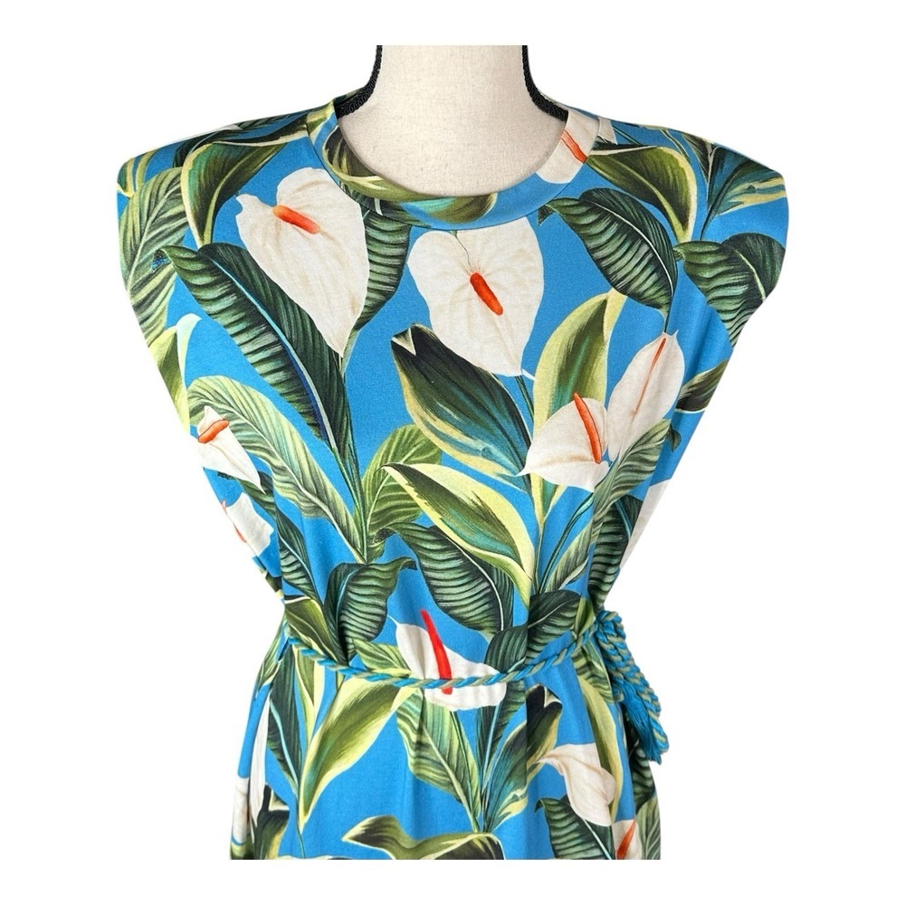 FARM Rio Floral Sleeveless Padded Floral Tie Multicolor Mini Dress Size Small - Picture 3 of 16